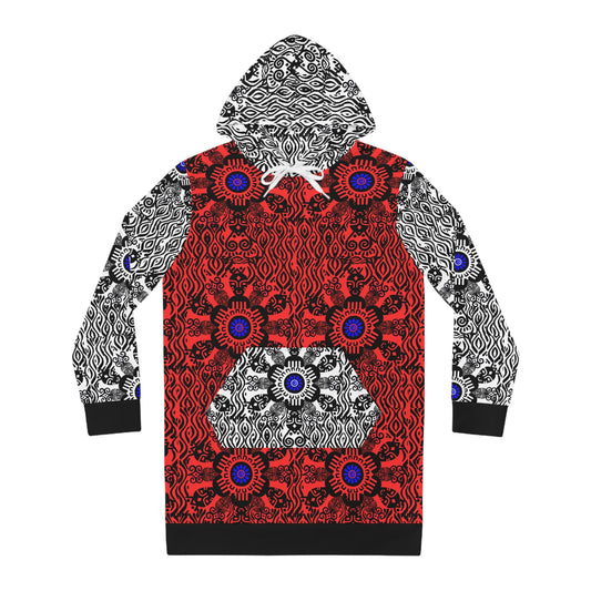 Bohemian Floral Women's Hoodie Dress - Cozy and Stylish