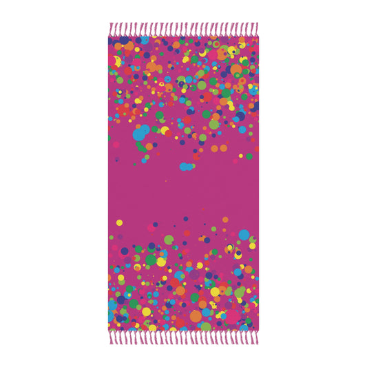 Colorful Boho Beach Towel - Vibrant Dot Design for Summer Fun