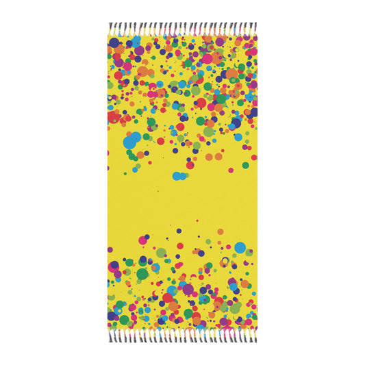 Colorful Boho Beach Towel - Vibrant Dot Design for Summer Fun