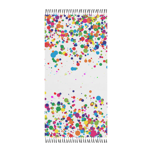 Colorful Boho Beach Towel - Vibrant Dot Design for Summer Fun