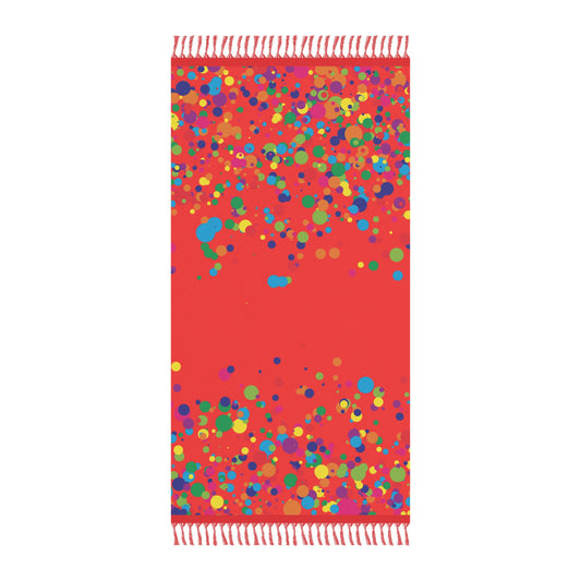 Colorful Boho Beach Towel - Vibrant Dot Design for Summer Fun